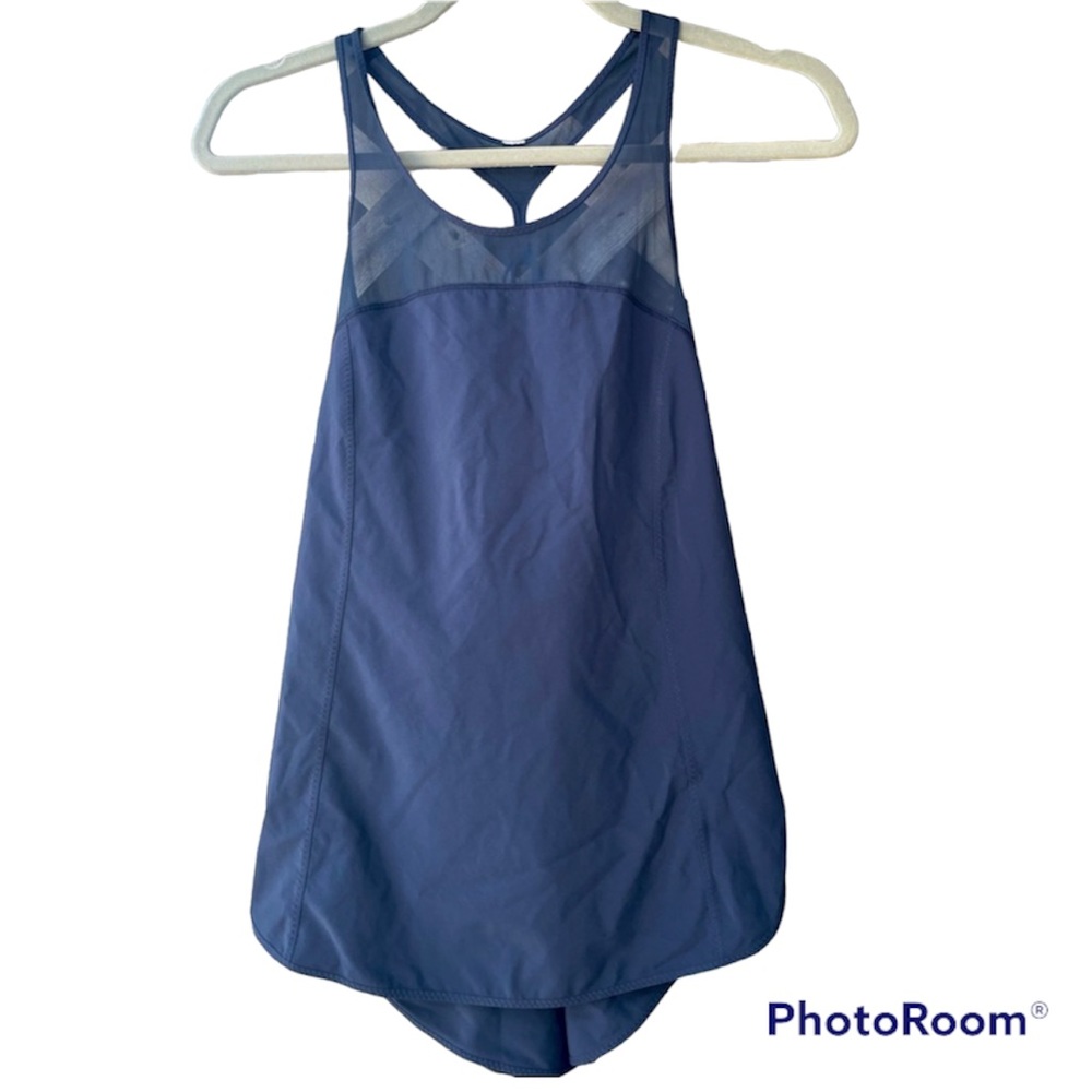 Lululemon Navy Blue Strappy Mesh Tank